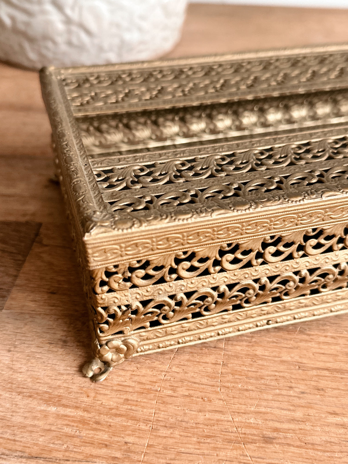 Vintage Brass Tissue Holder
