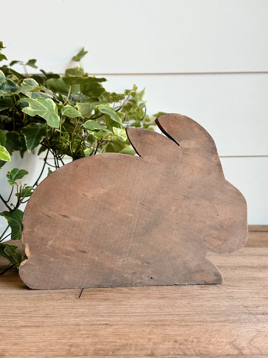 Vintage Wood Bunny Cutout