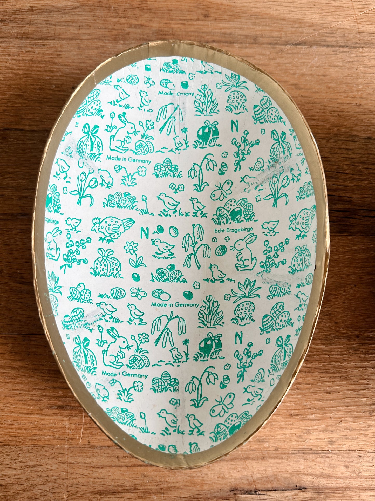 Vintage Large German Paper Mache Easter Egg