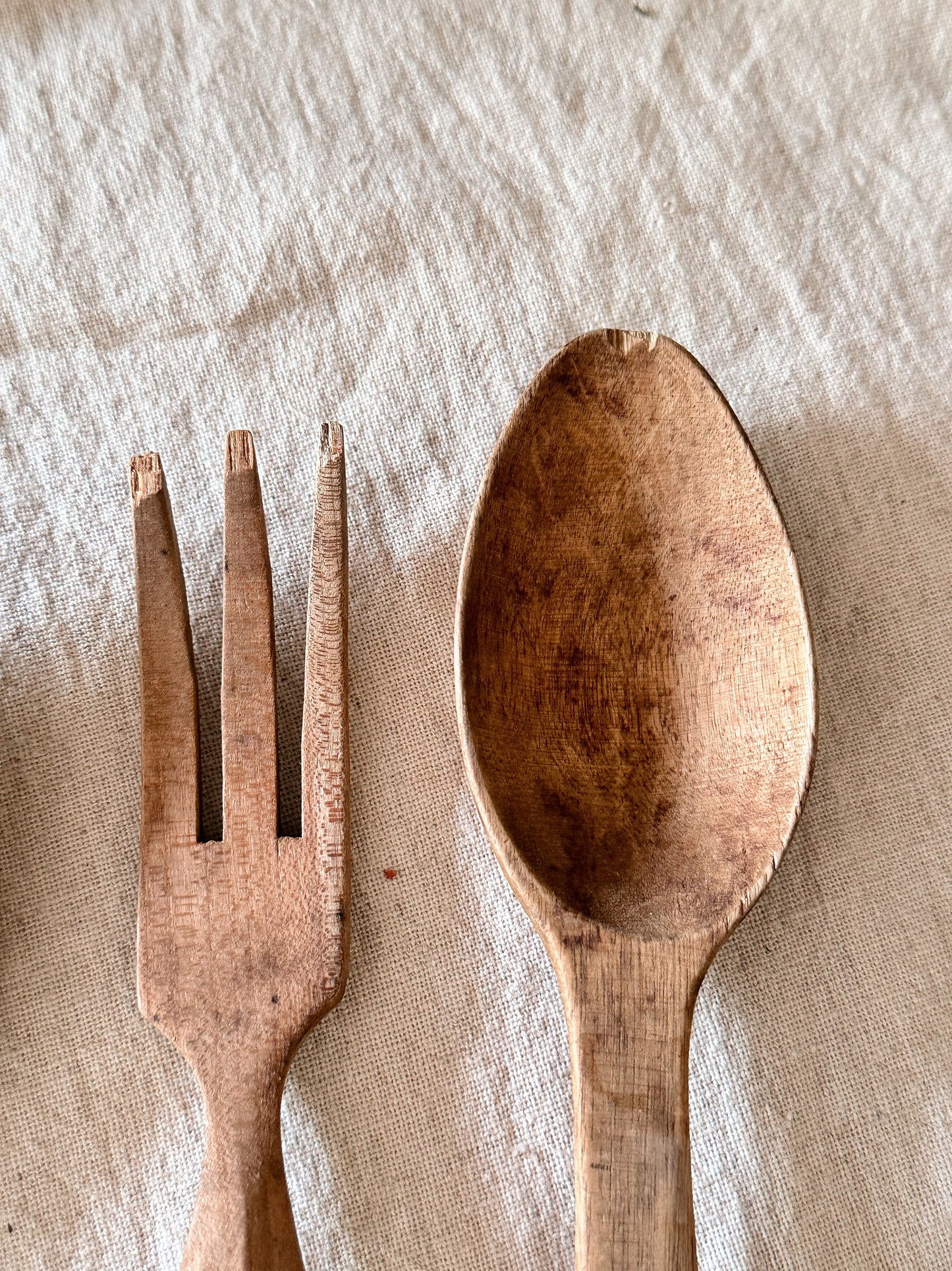 Collection of Old Wood Utensils