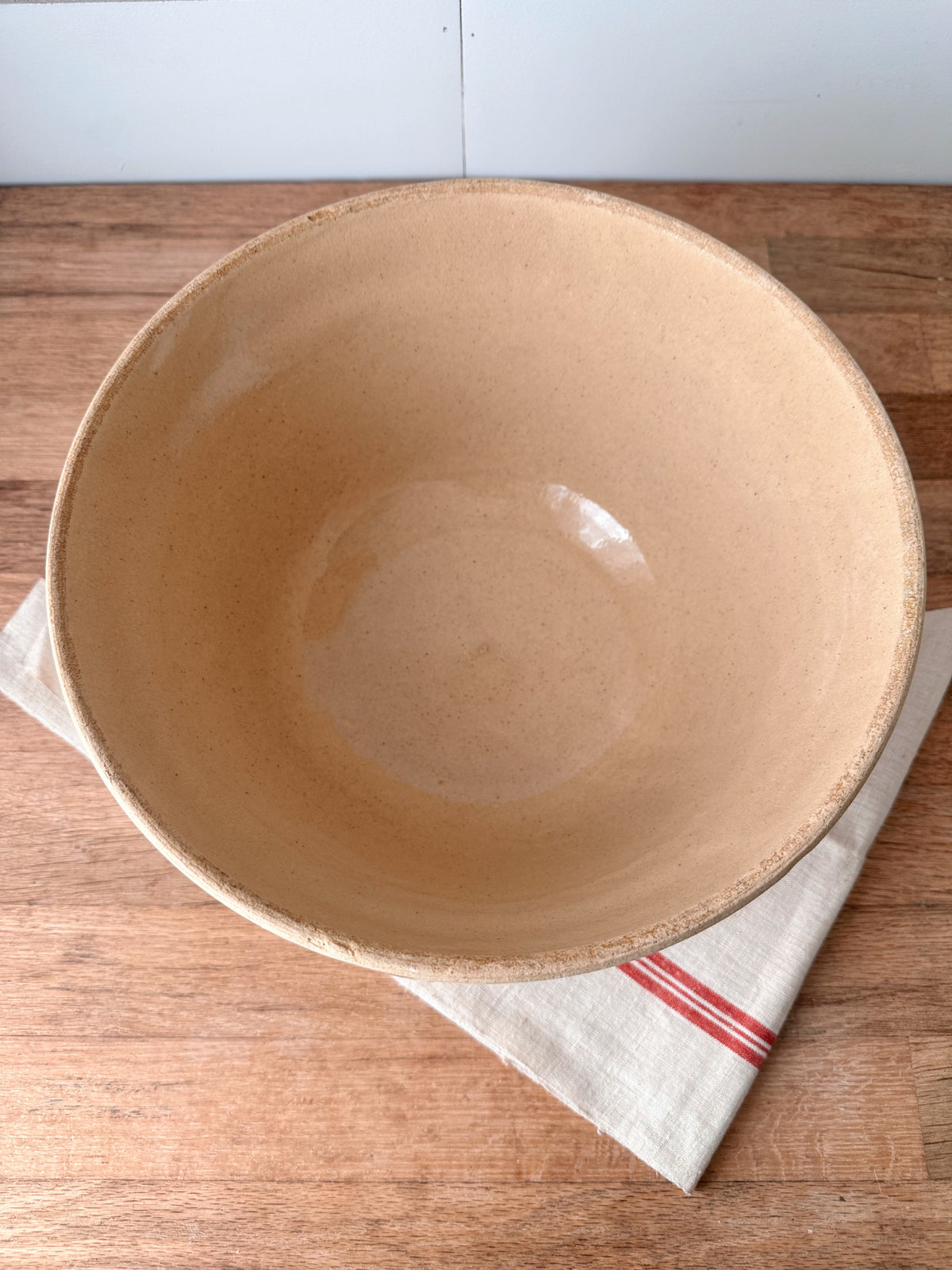 12.5” Vintage Robinson Ransbottom Stoneware Mixing Bowl