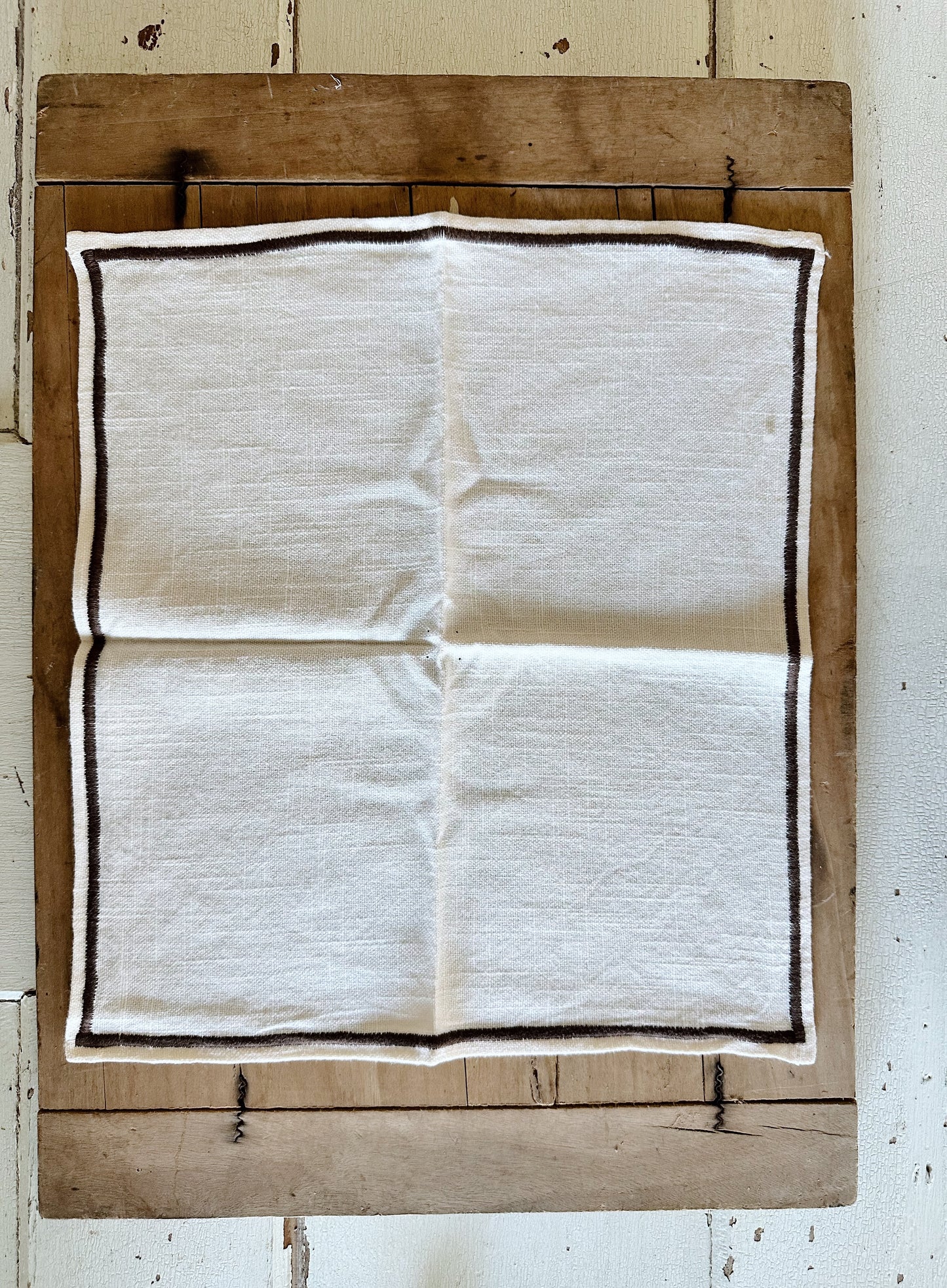 Collection of Four Vintage Embroidered Edge Napkins/Hankies