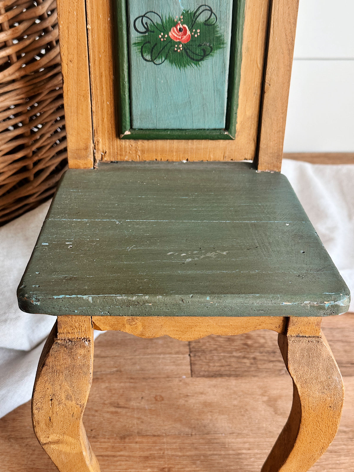 Vintage Hand Painted Doll Chair