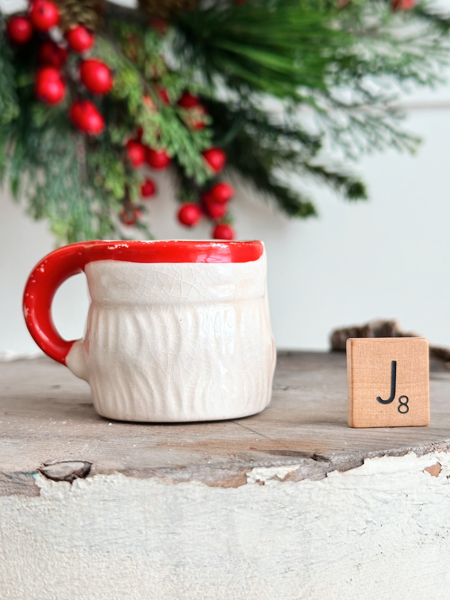 Vintage Mini Santa Mug