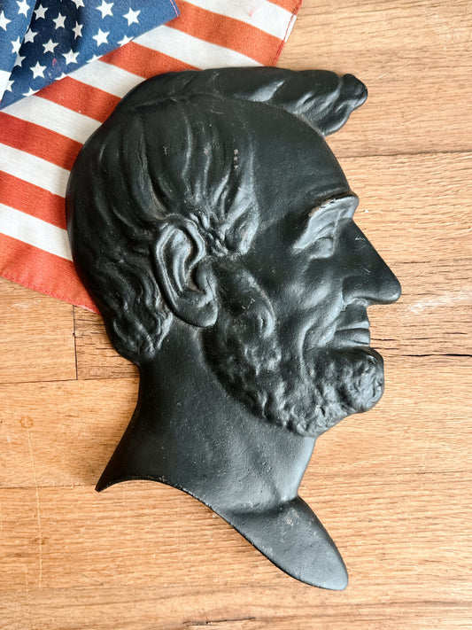 Vintage Abraham Lincoln Iron Relief Profile