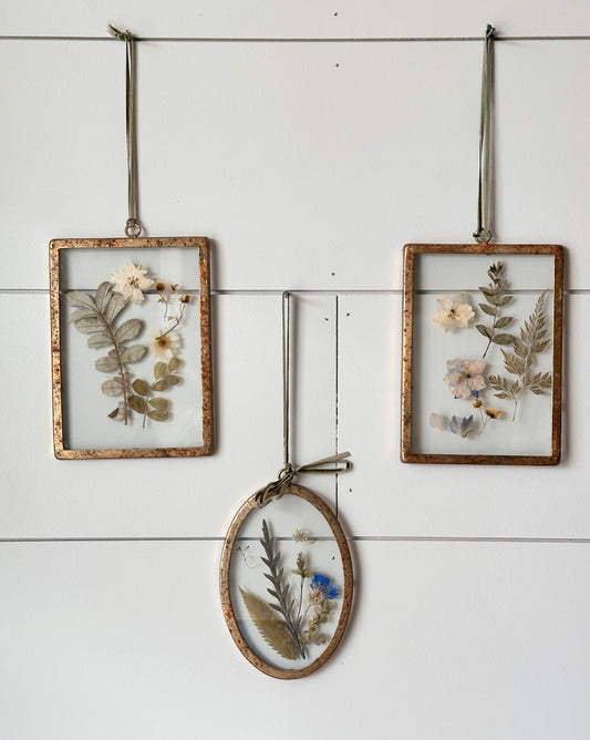 Pressed Floral Hanging Frames
