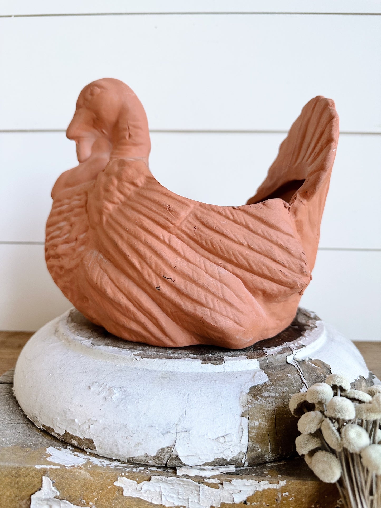 Vintage Terra Cotta Turkey Planter