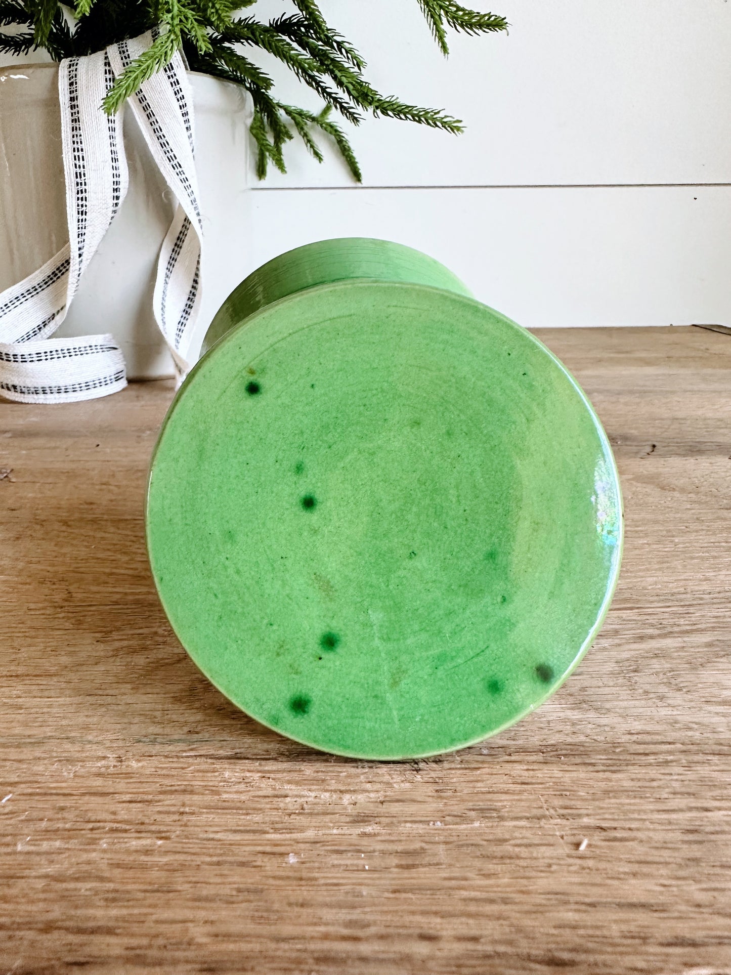 You Choose the Scent - Japan Stamped Green Canister Vintage Vessel Candle