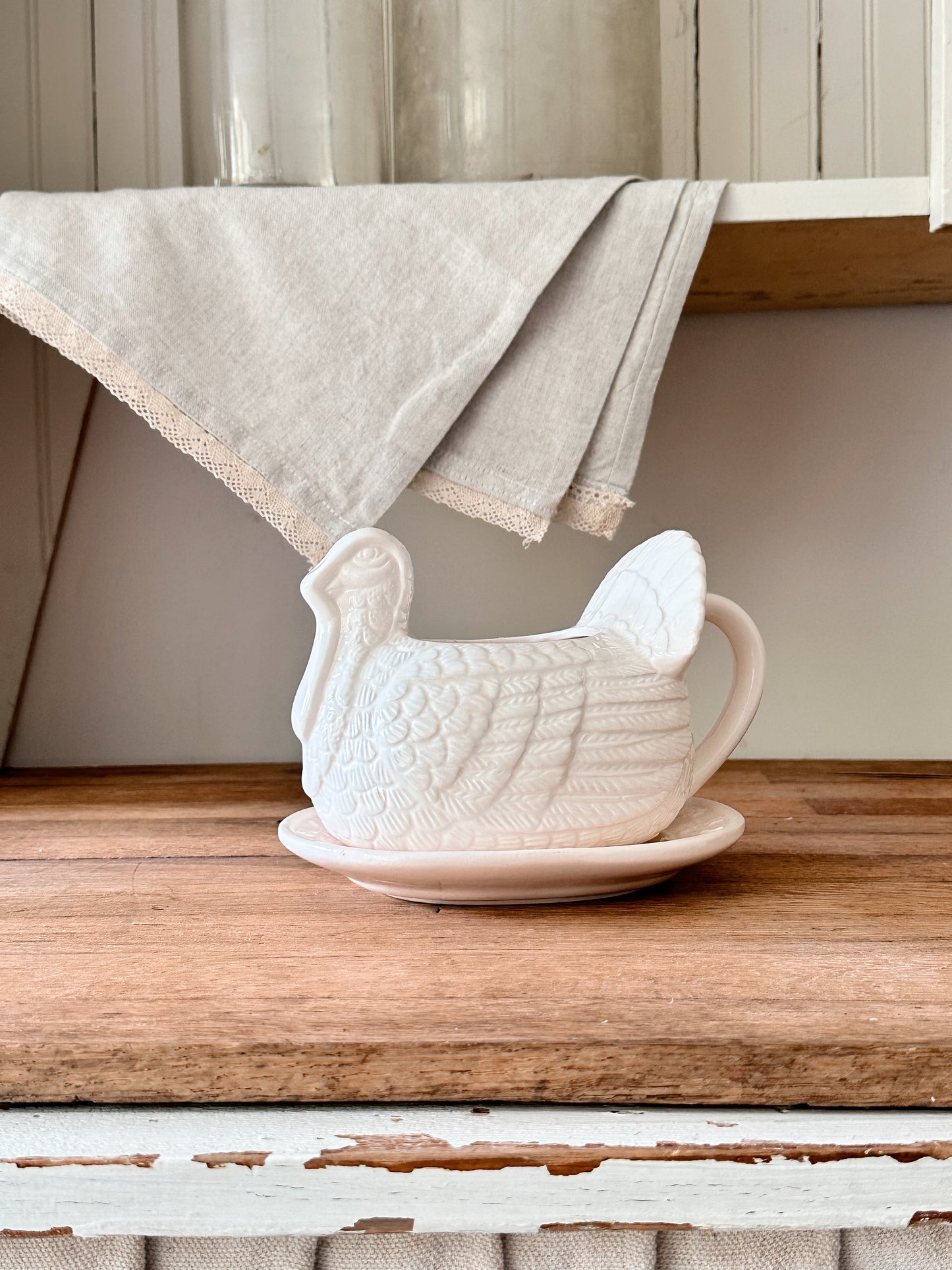 Vintage Turkey Gravy Boat