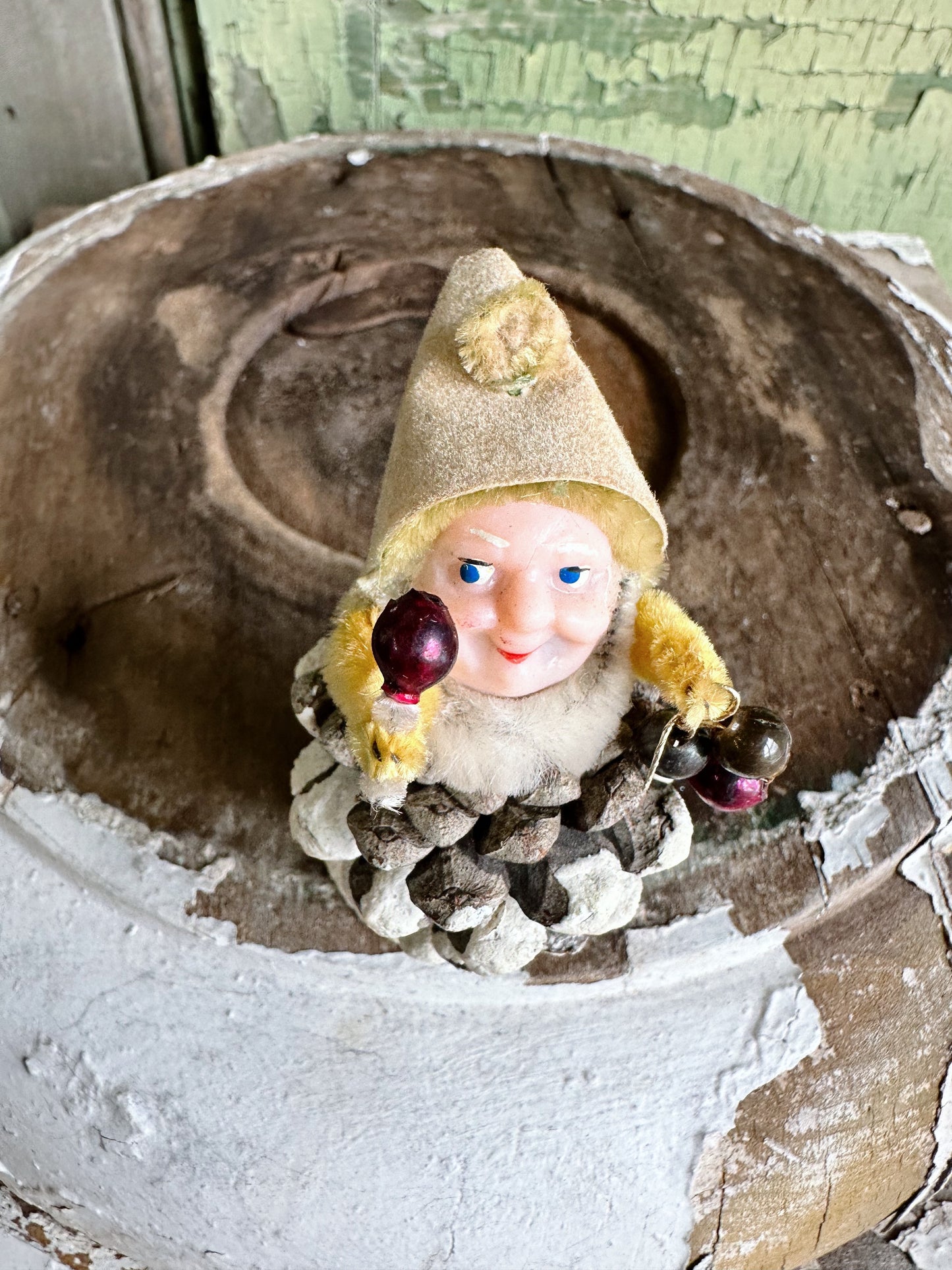 Vintage Pinecone Elf / Gnome