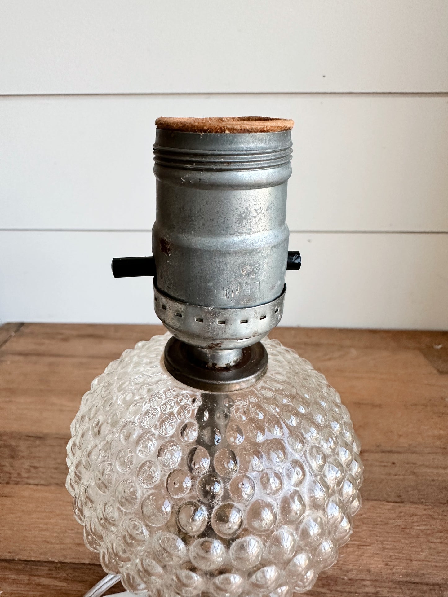 Vintage Hobnail & Marble Lamp