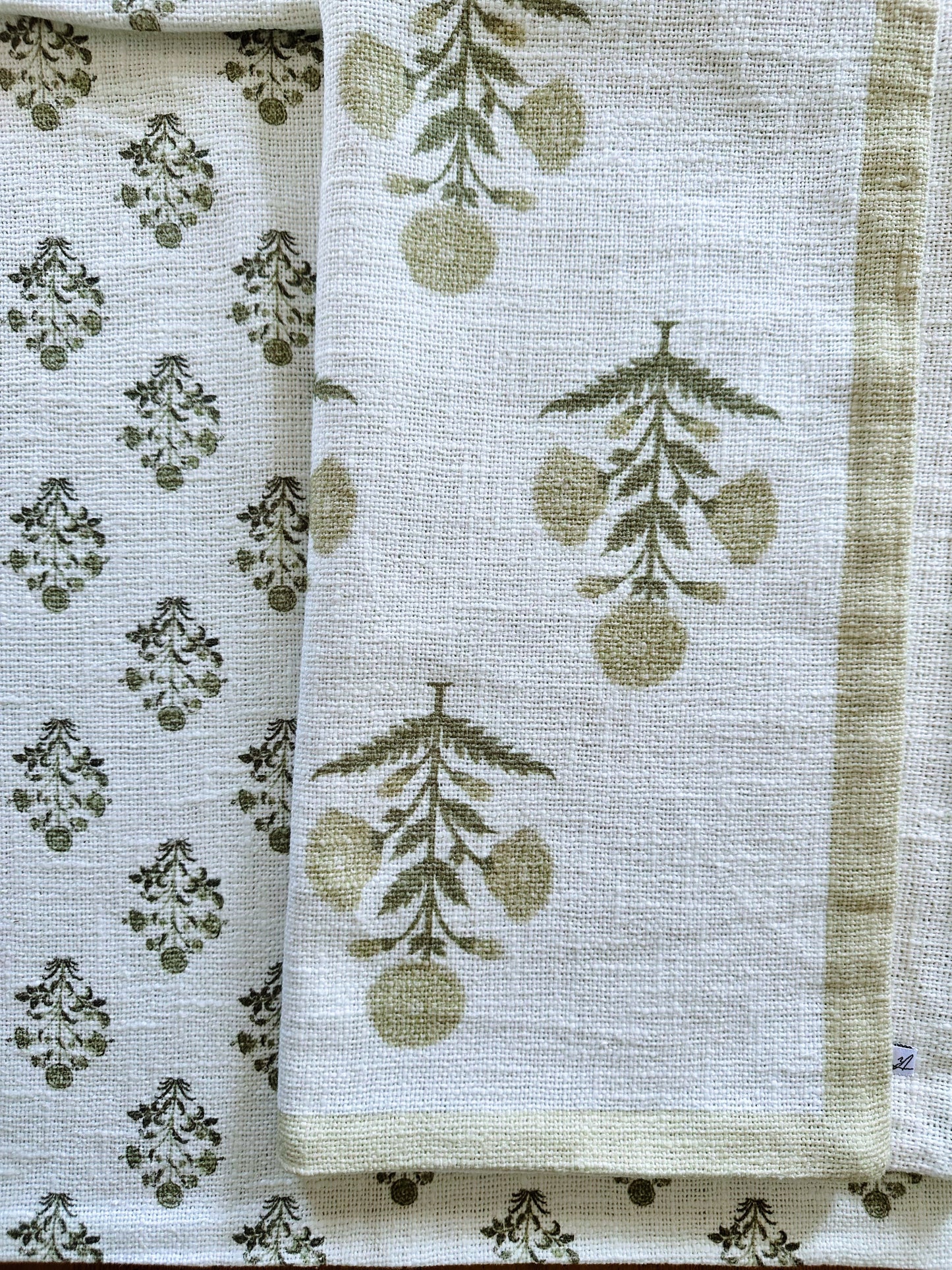 Seraphina Mughal Flower Pillow Cover in Sage