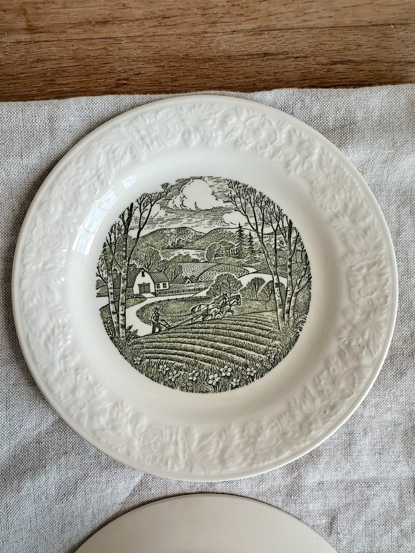 Pair of Taylor, Smith & Taylor Pastoral Dessert Plates
