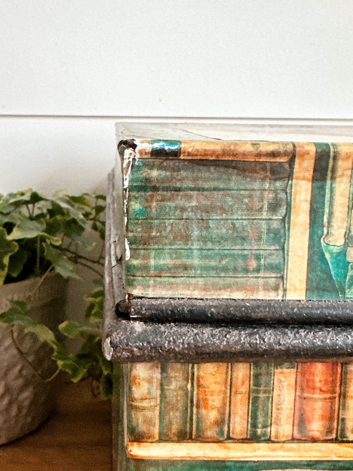 Vintage Equestrian Themed Iron Box