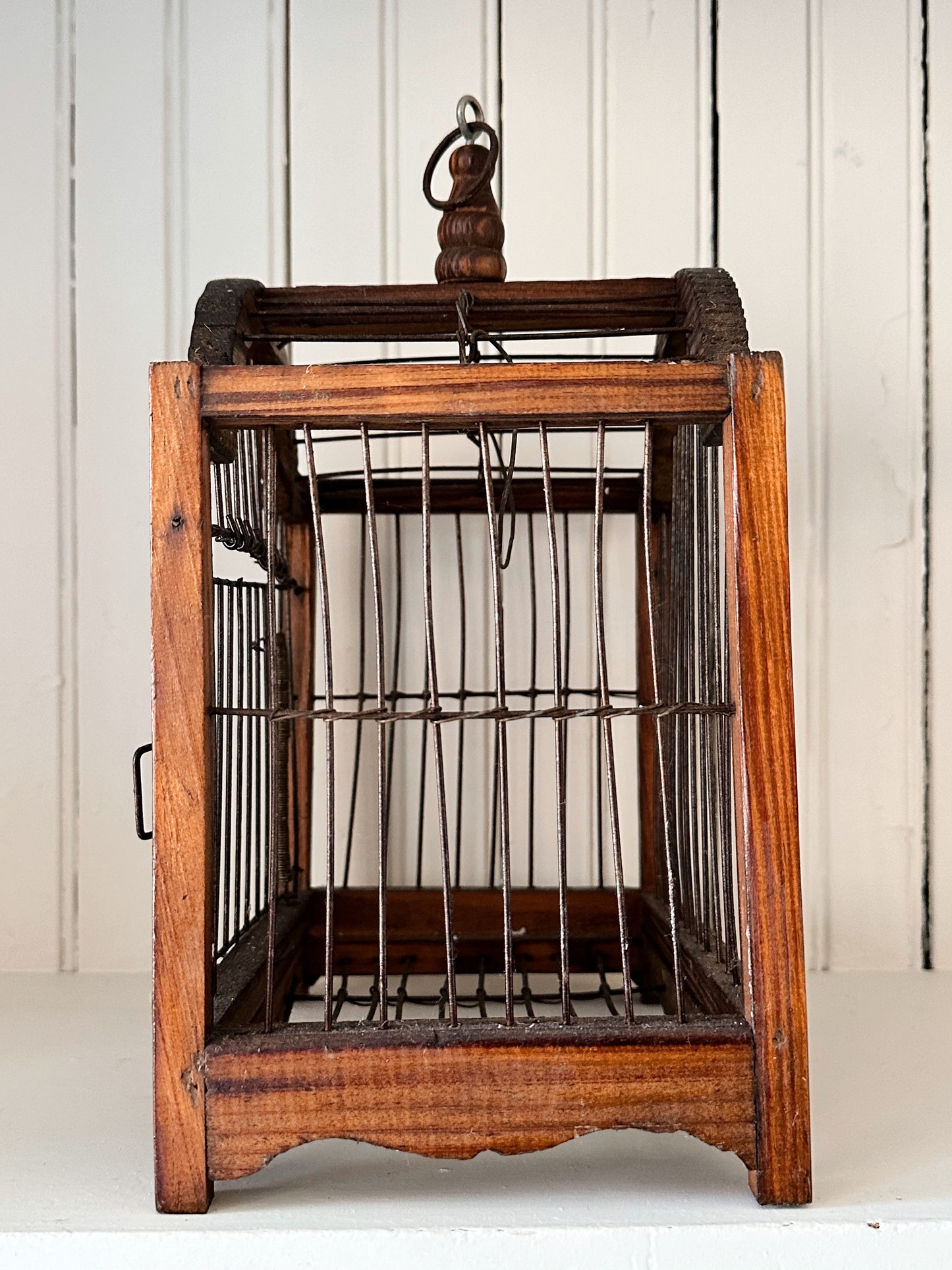 Vintage Wood Birdcage