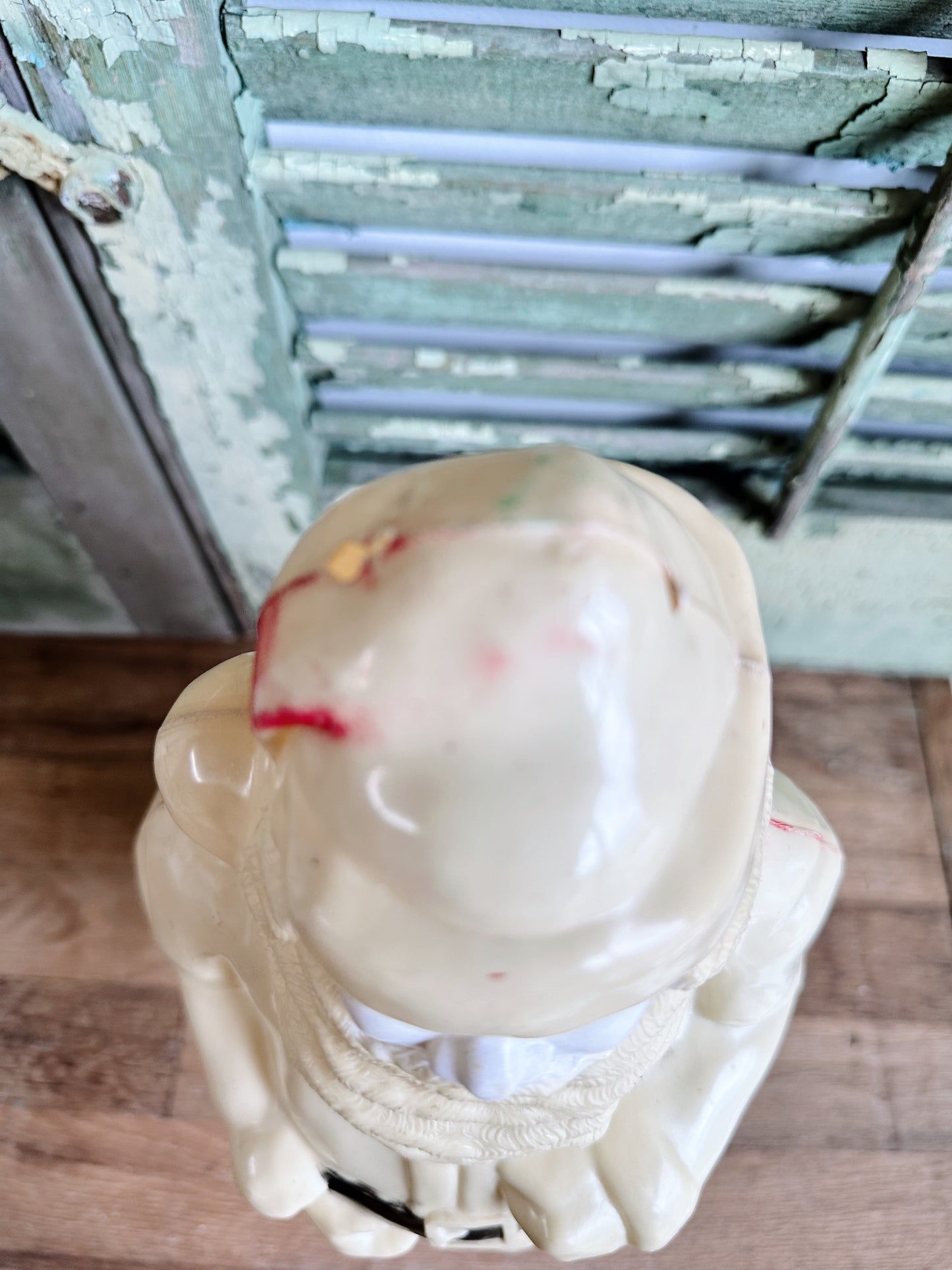 Beautifully Faded Vintage Santa Blow Mold