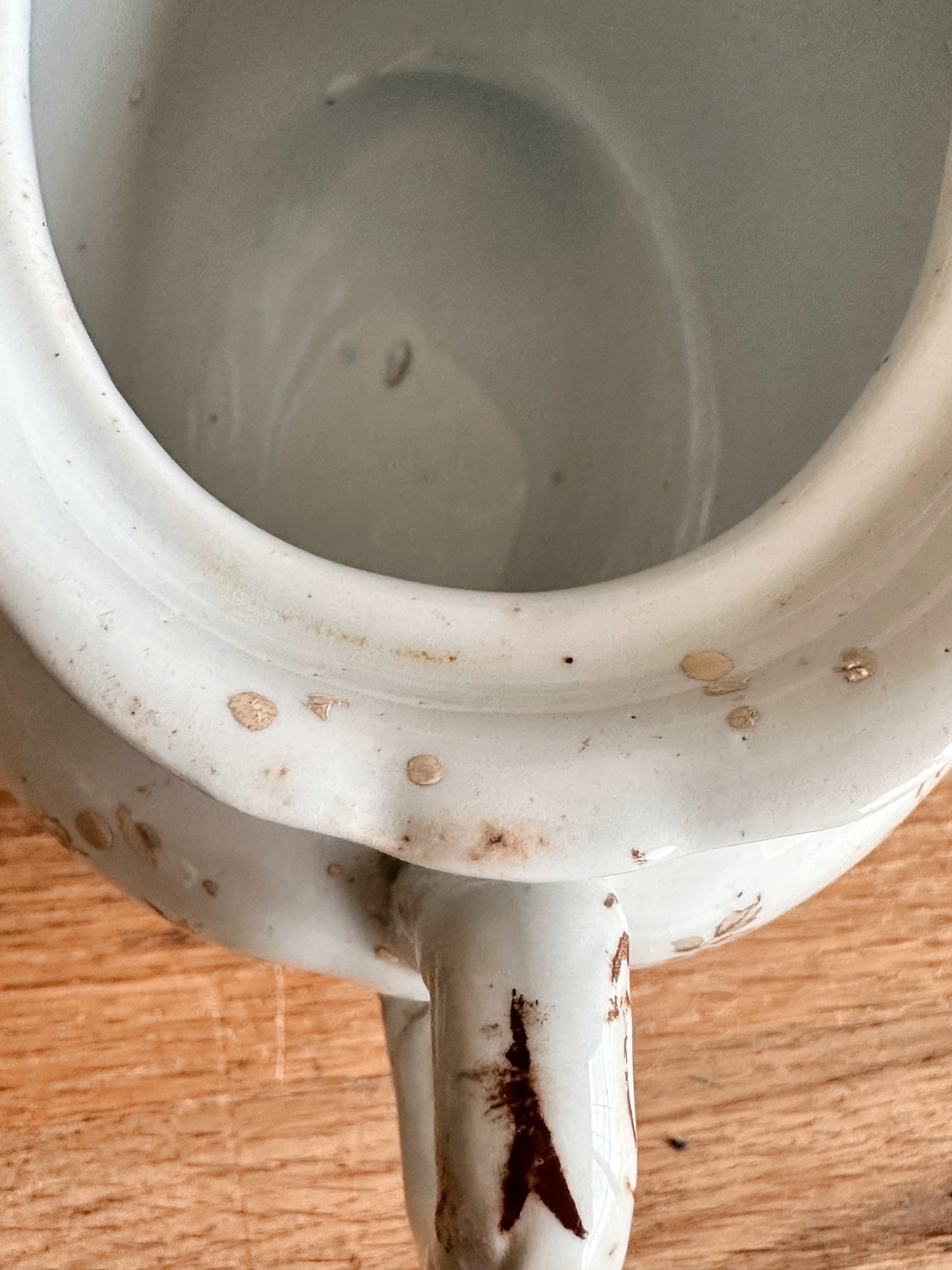 Antique WH Pearl & Co Ironstone Sugar Bowl