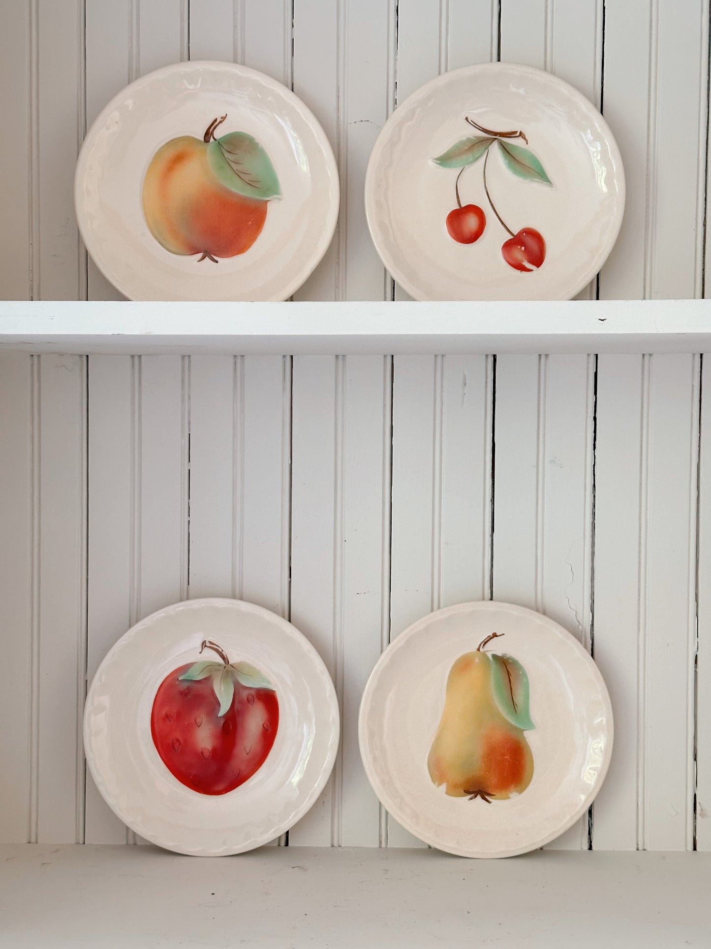 Collection of Four Vintage Erphila Fruit Plates (Czecho-Slovakia)