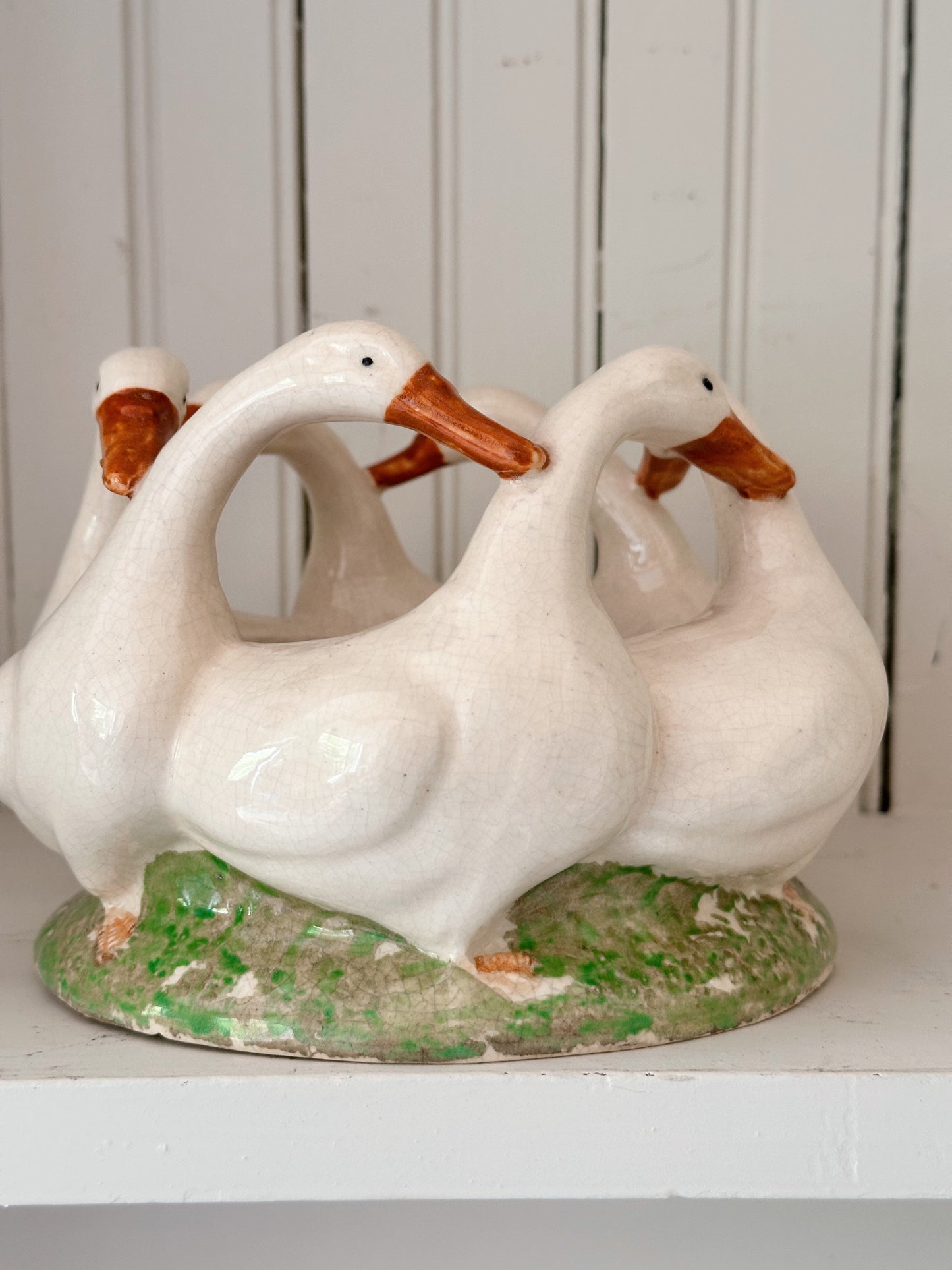 Adorable Vintage Gaggle of Geese Planter (Japan)