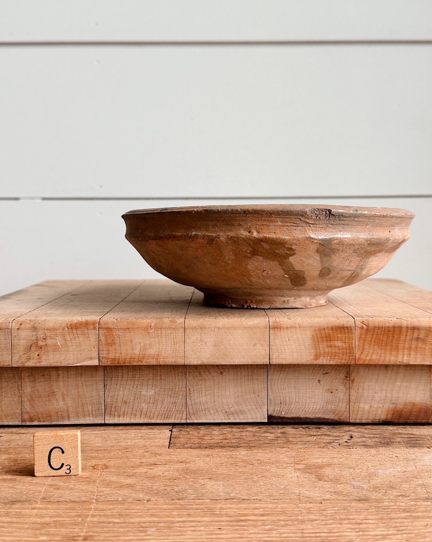 Vintage Hand Painted Clay Bowls