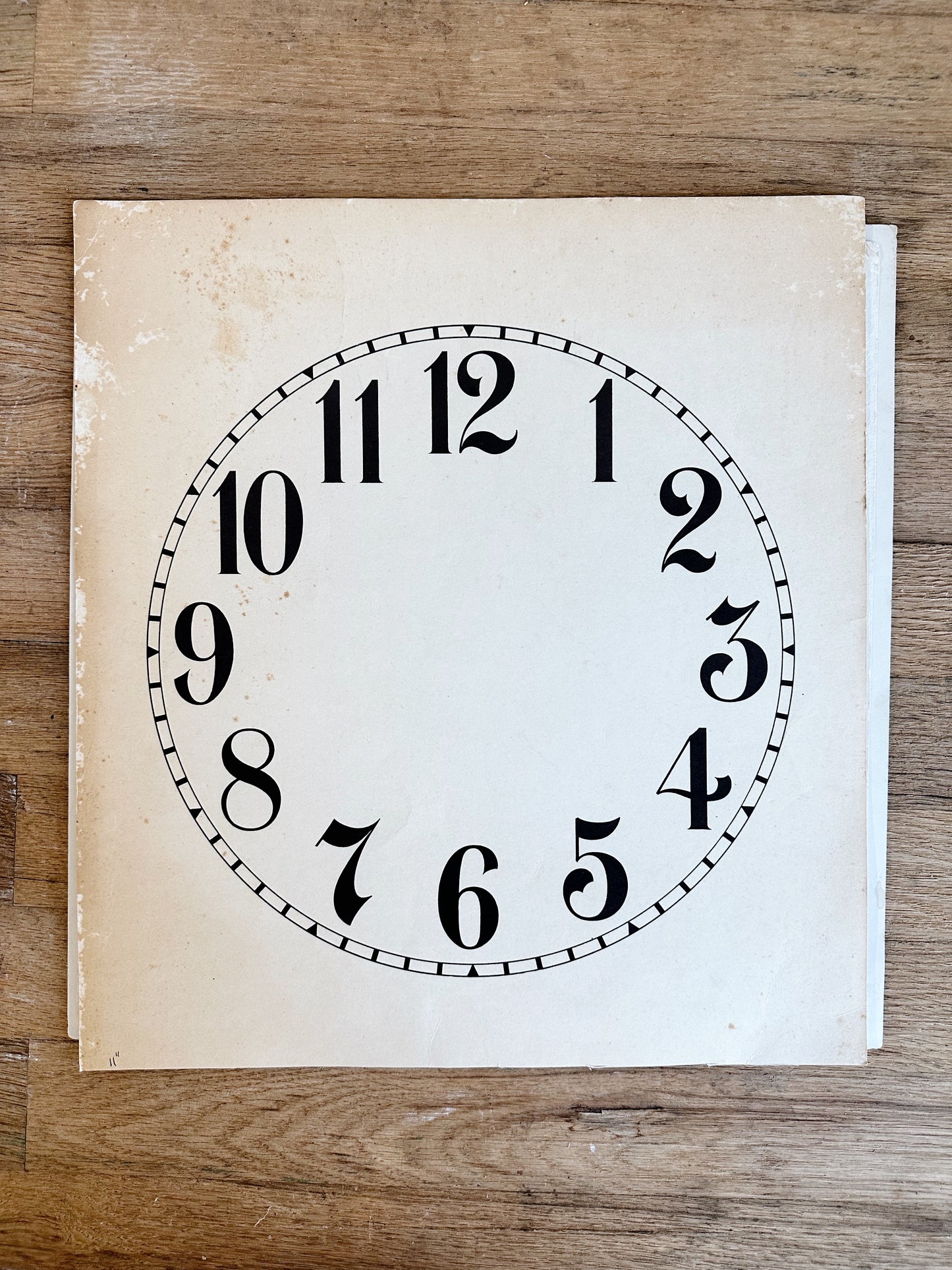 Collection of Five Vintage Paper Clock Faces