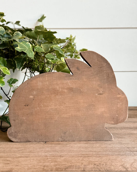 Vintage Wood Bunny Cutout