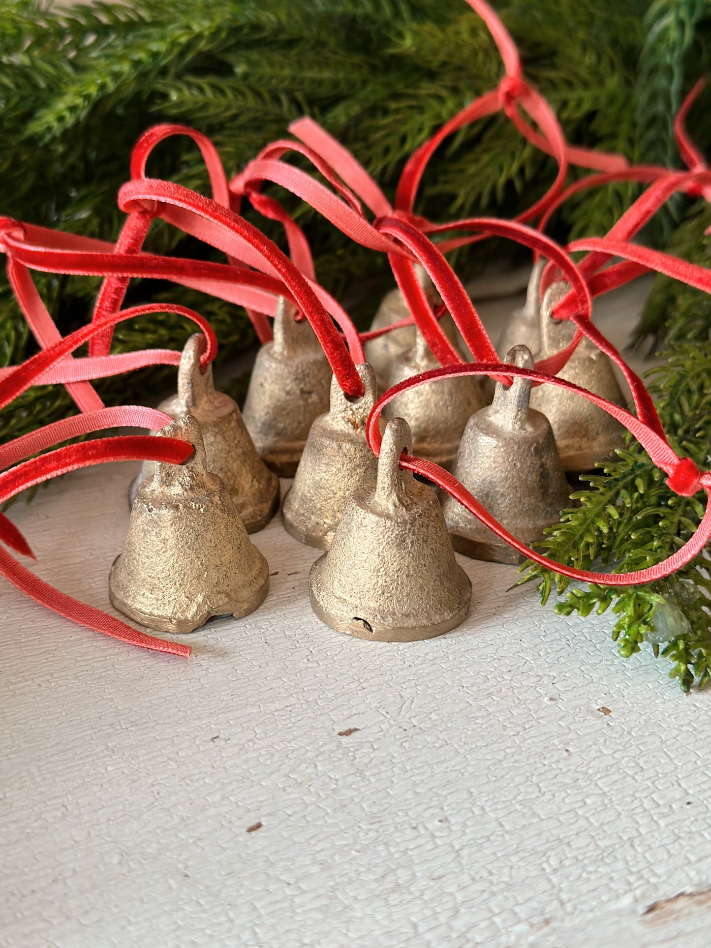 Vintage Cast Brass Bells (set of 10)