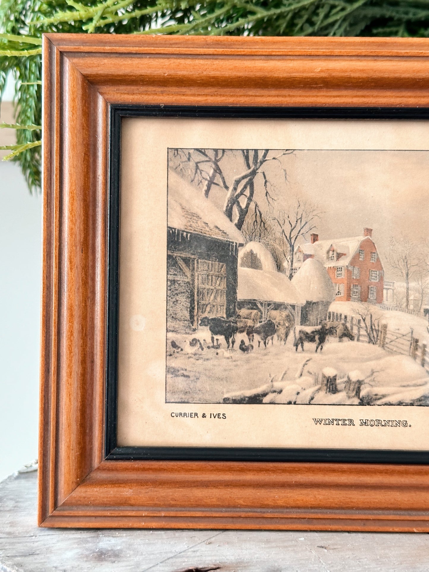 Vintage Currier and Ives, Winter Morning