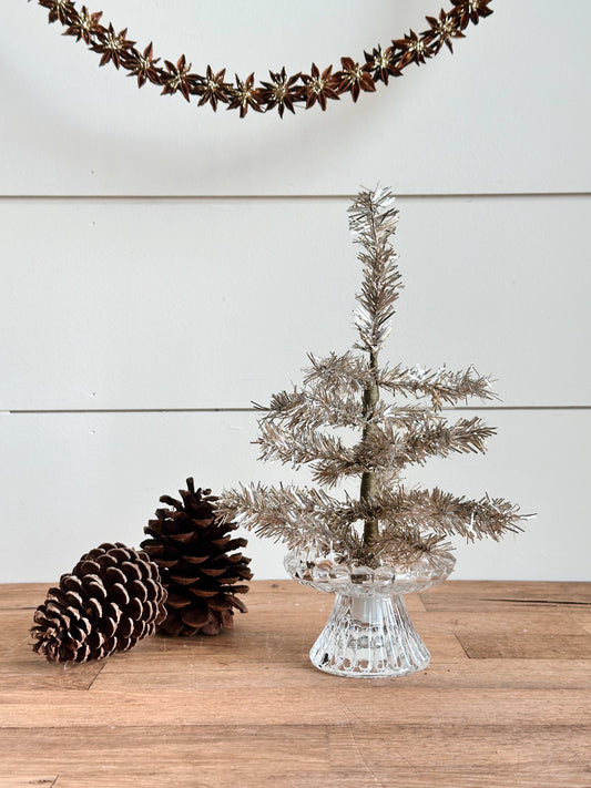 Vintage Glass Tinsel Tree
