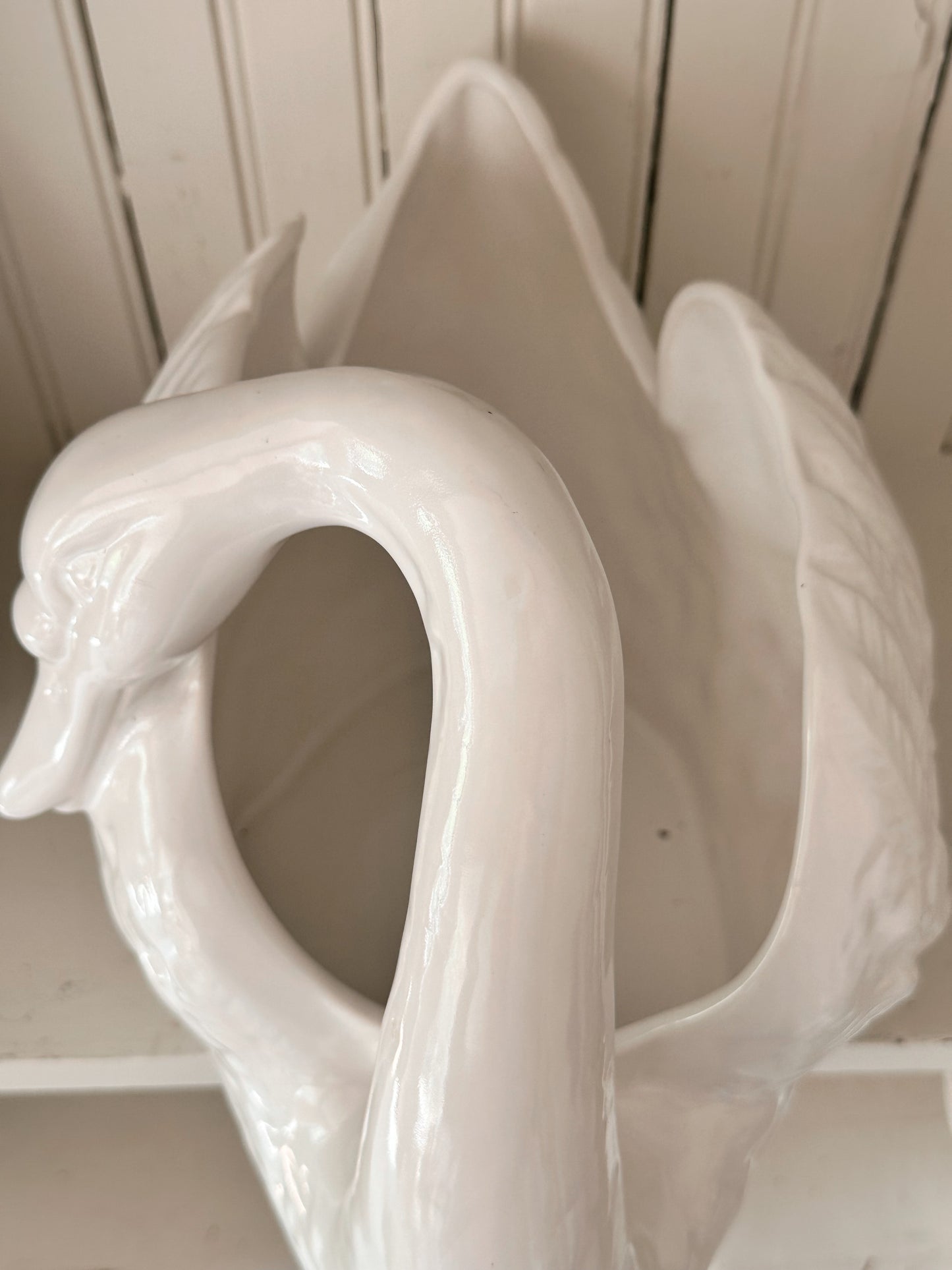 Large Vintage Swan Planter