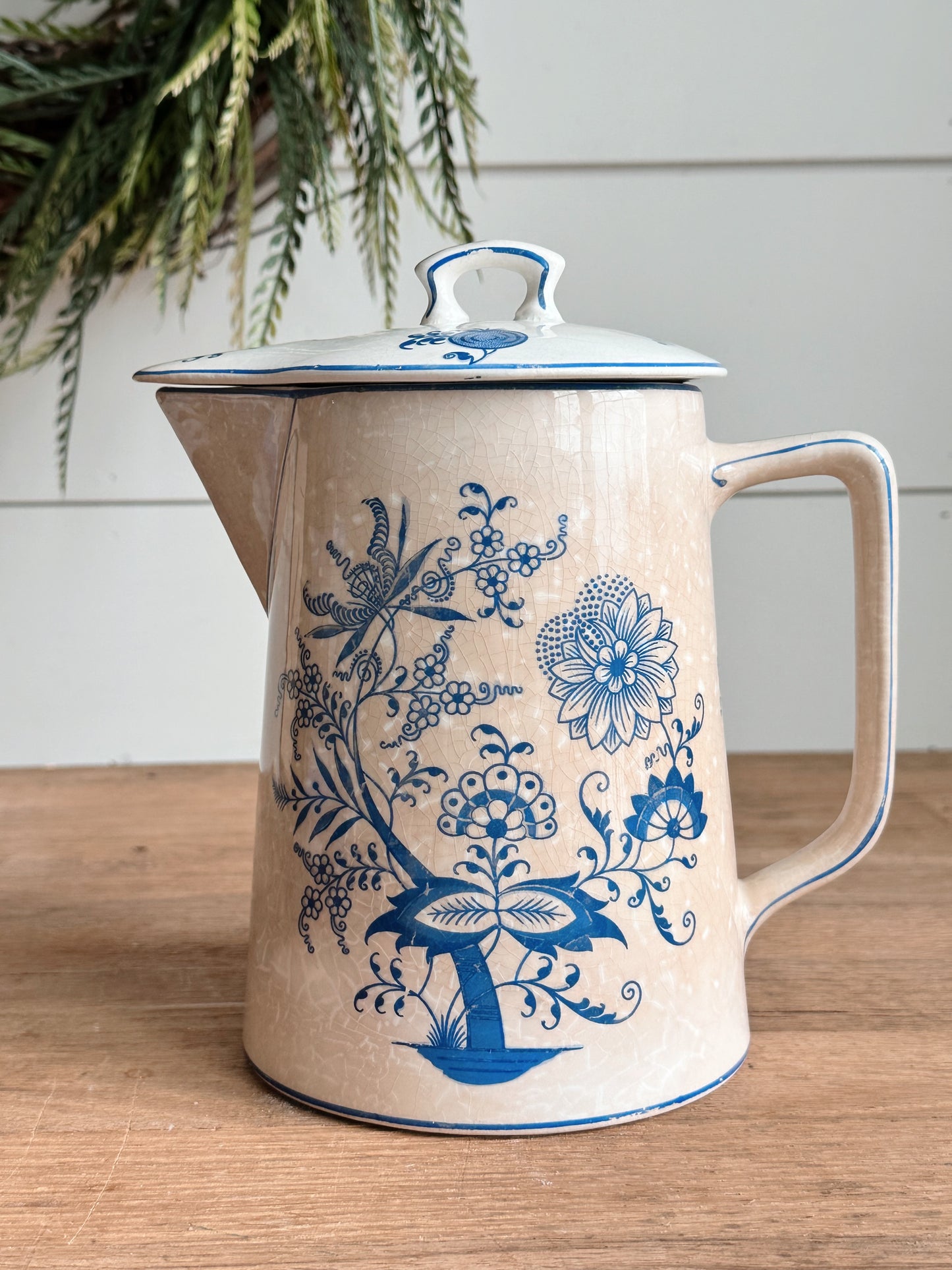 Beautifully Stained Antique Chocolate Pot