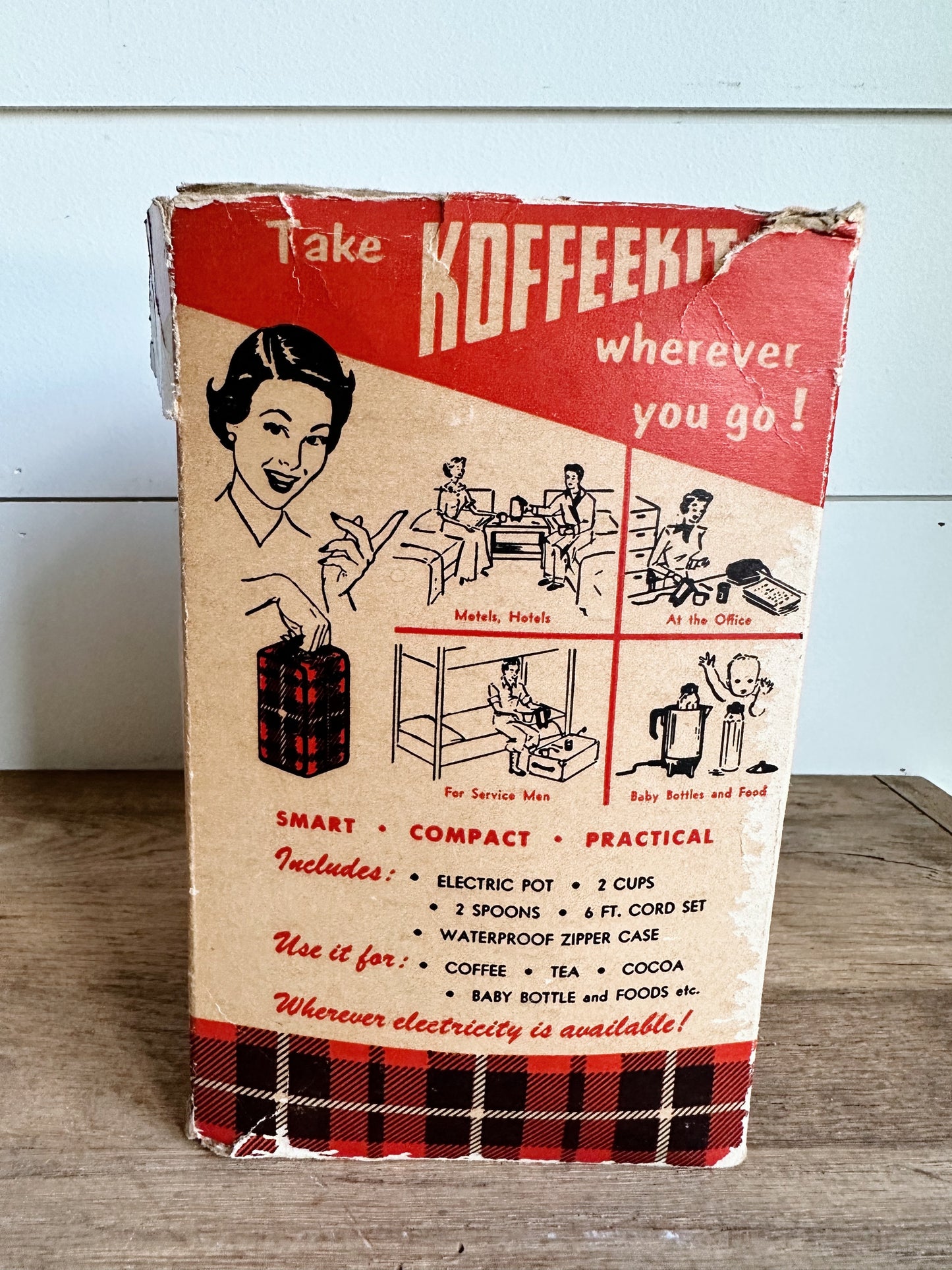 Complete Vintage Koffee Traveling Percolator Kit