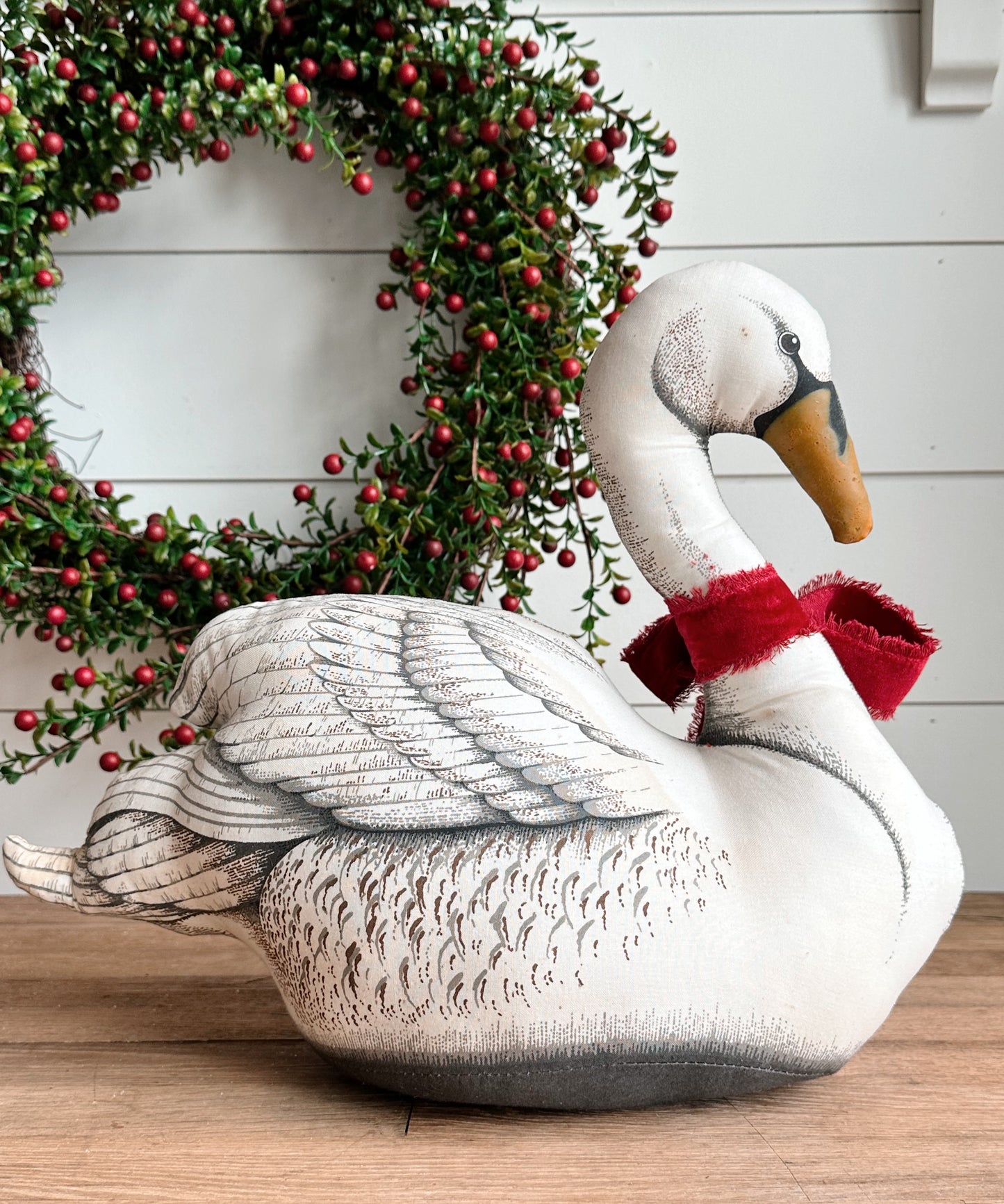 Vintage Handmade Stuffed Swan