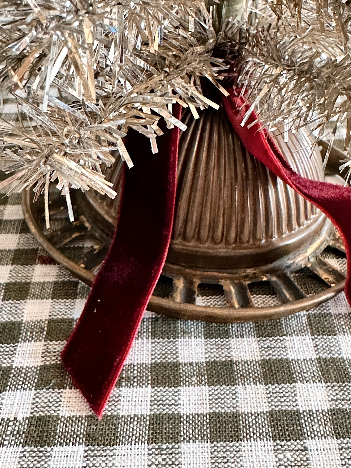 Vintage Lamp Base Tinsel Tree