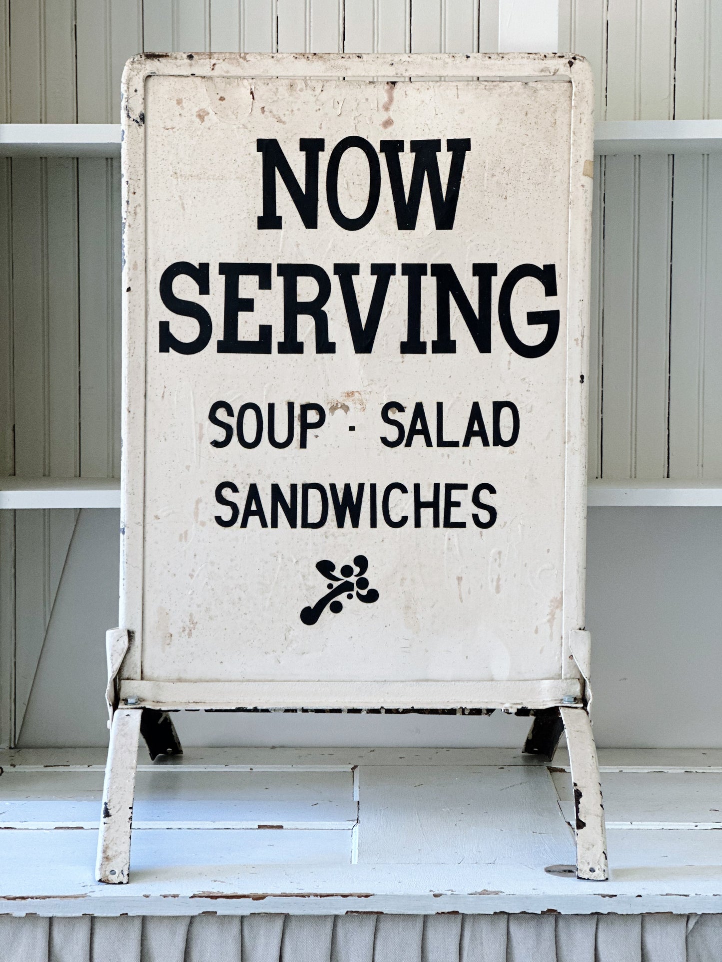 Amazing Two Sided Vintage Standing Restaurant Sign