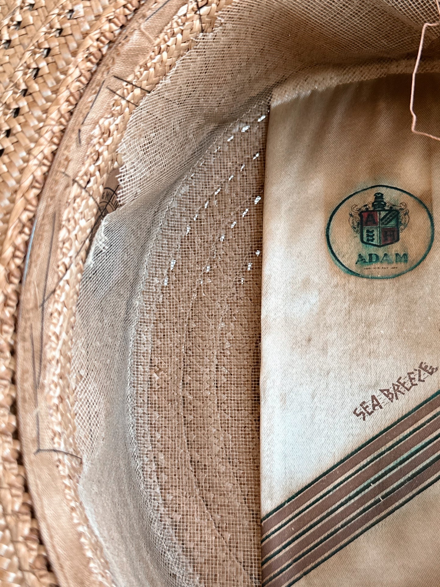 Vintage Woven Hat, Adam, Sea Breeze