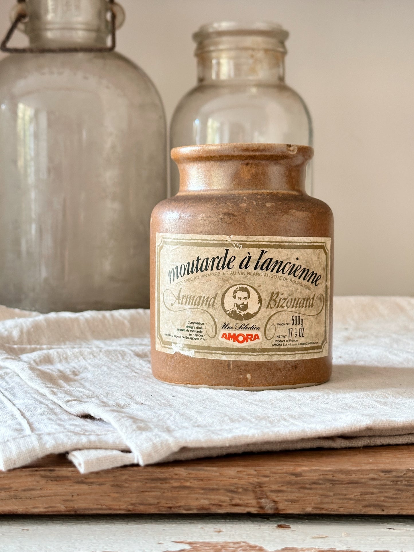 Vintage French Mustard Crock