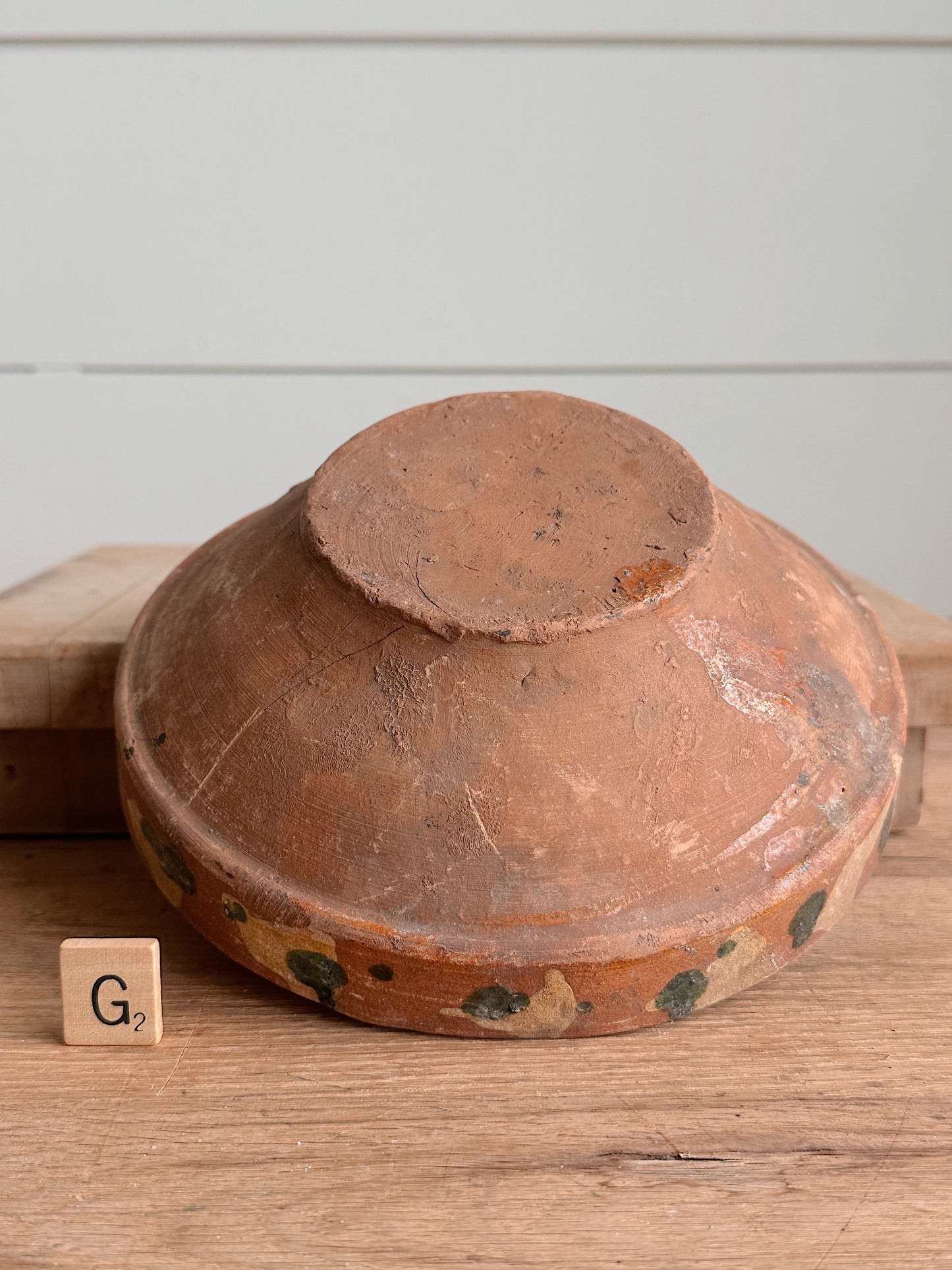 Vintage Hand Painted Clay Bowls