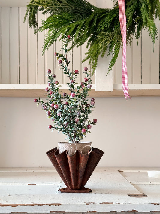 Salvaged Vintage Fluted Tree Stand