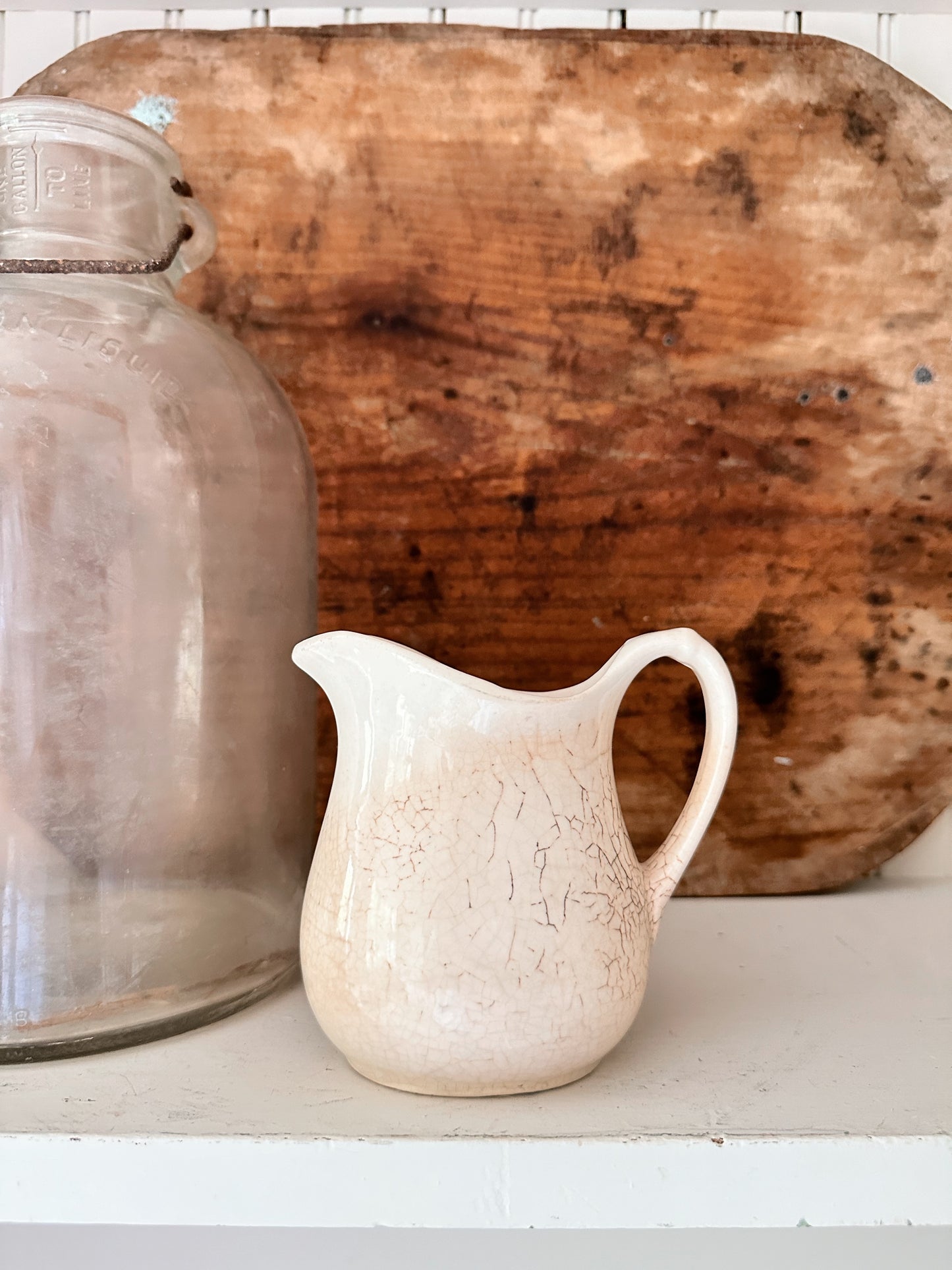 Beautifully Stained Old Ironstone Creamer