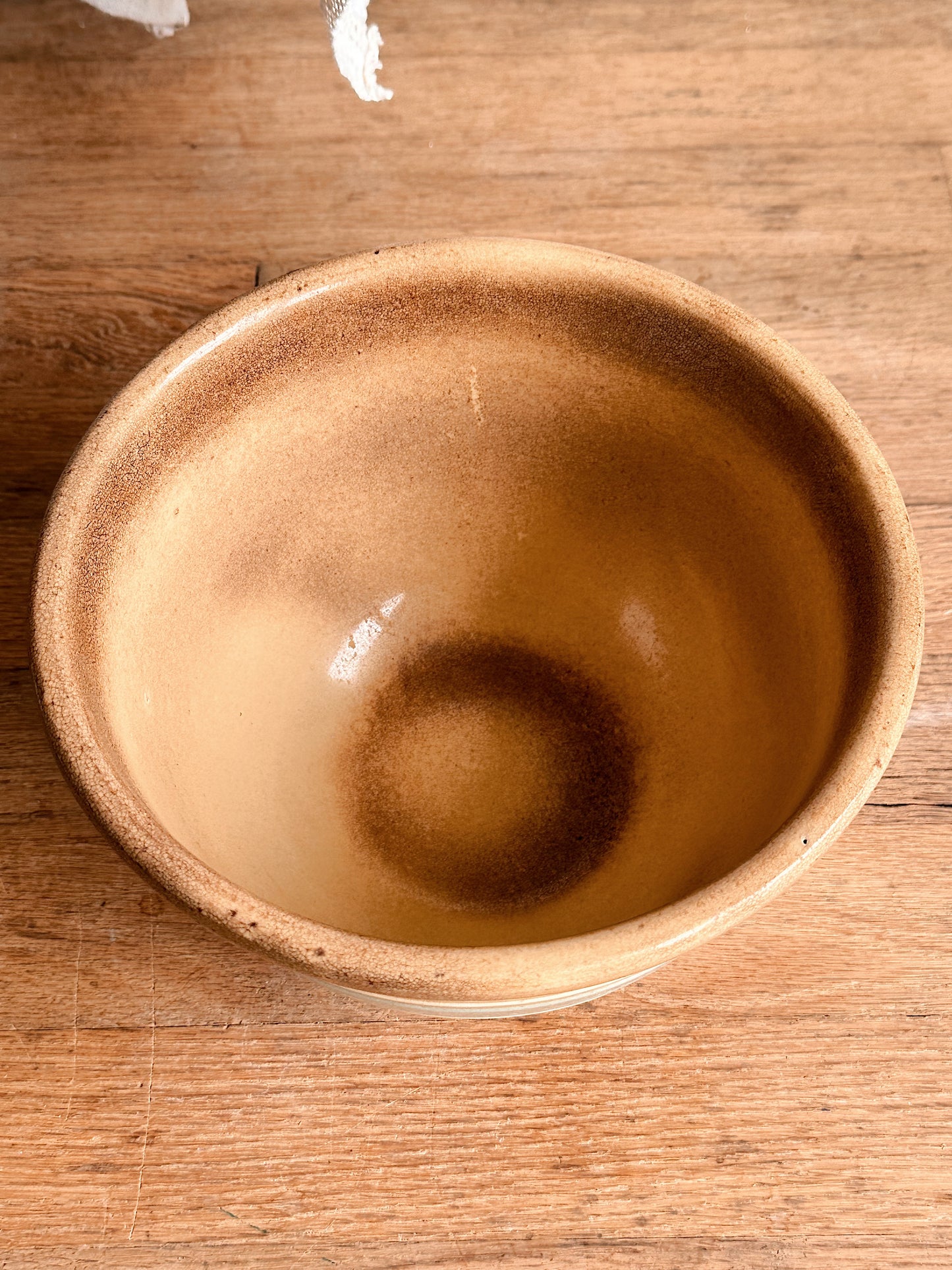 Vintage Robin’s Egg Blue Banded Stoneware Bowl