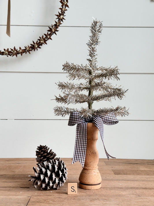 Vintage Spindle Tinsel Tree