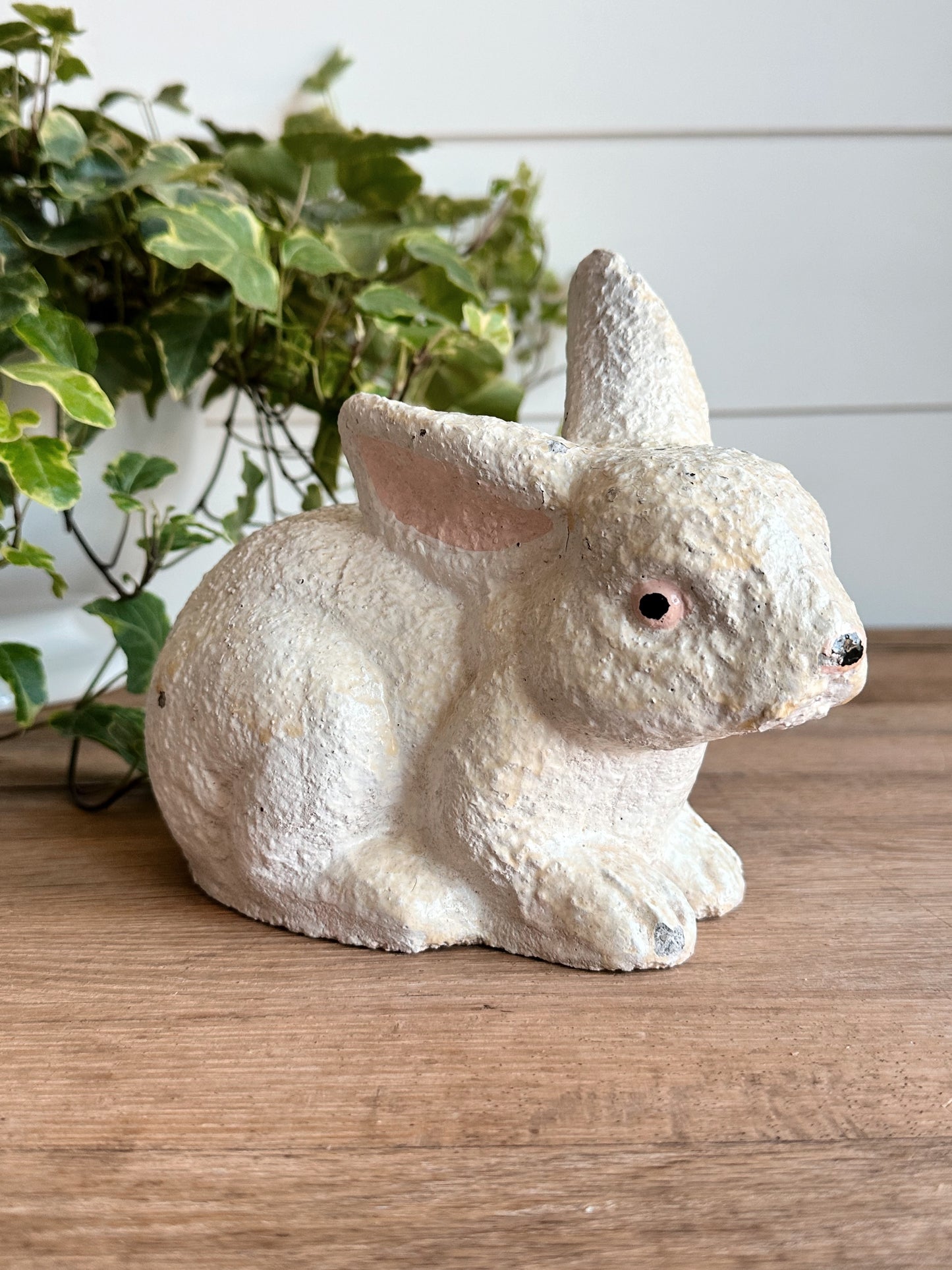 Vintage Chippy Concrete Bunny