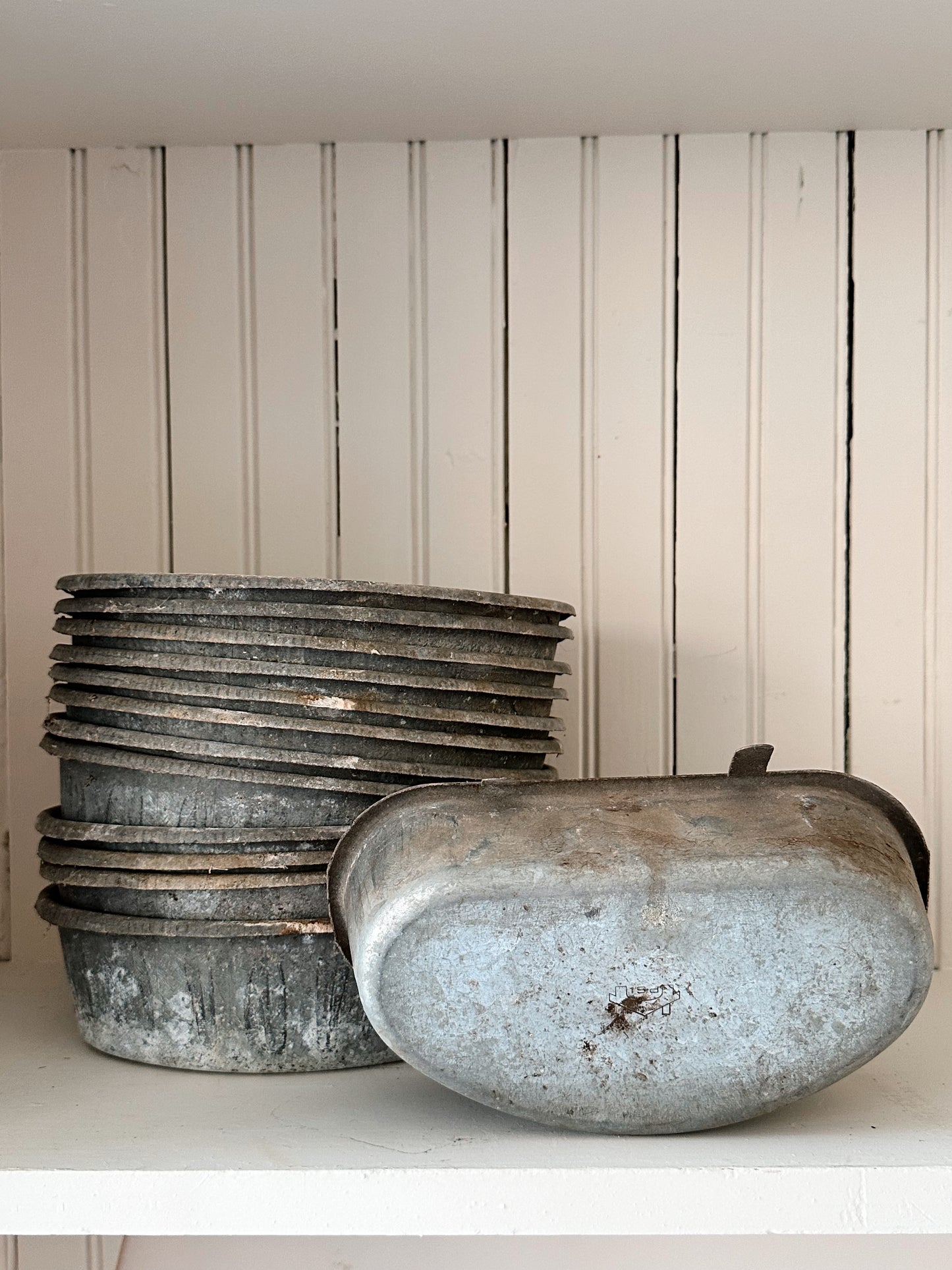 Vintage Galvanized Feeders (set of 3)