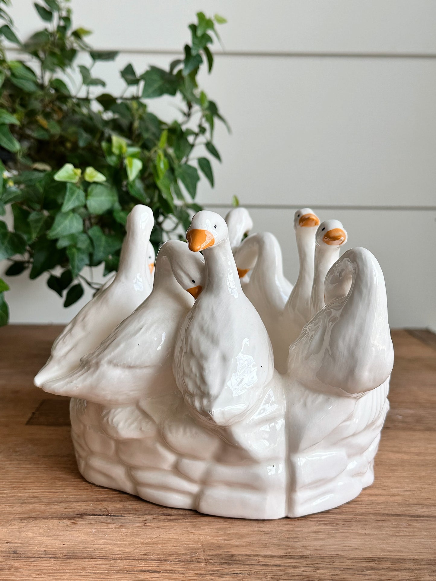 Vintage Gaggle of Geese Planter