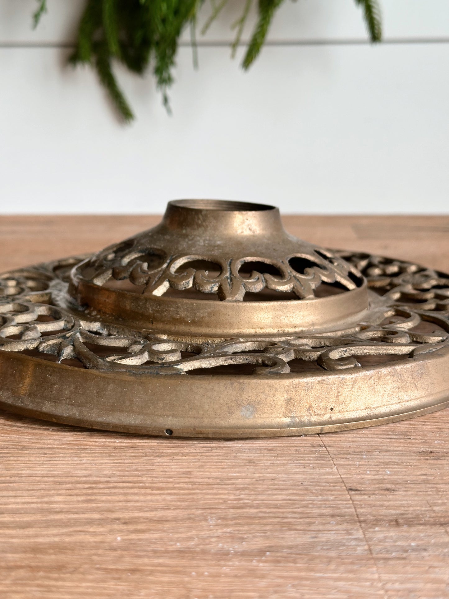 Vintage Iron Lamp Base, Tree Base