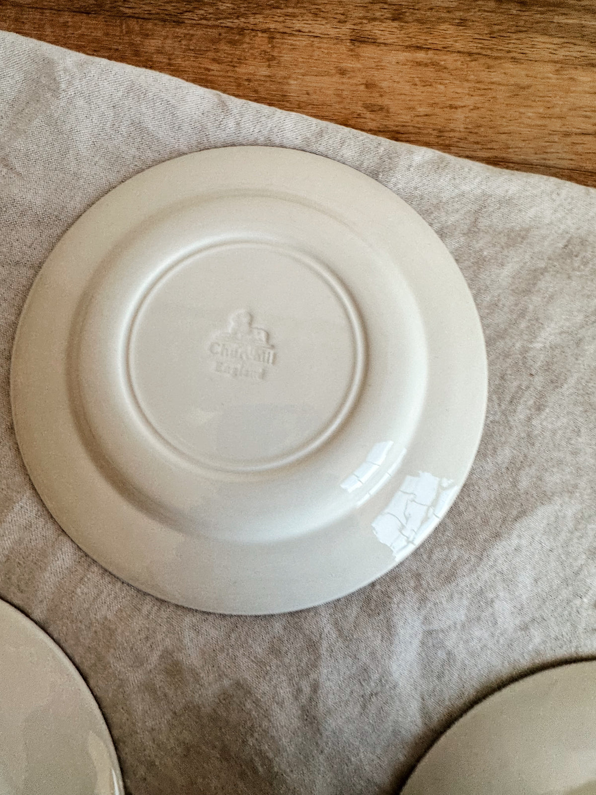 Collection of Three Vintage Churchill Dessert Plates