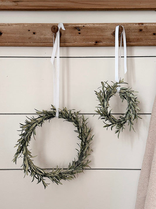 Set of Two Lavender Leaf Wreaths