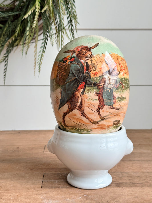 Vintage Large German Paper Mache Easter Egg