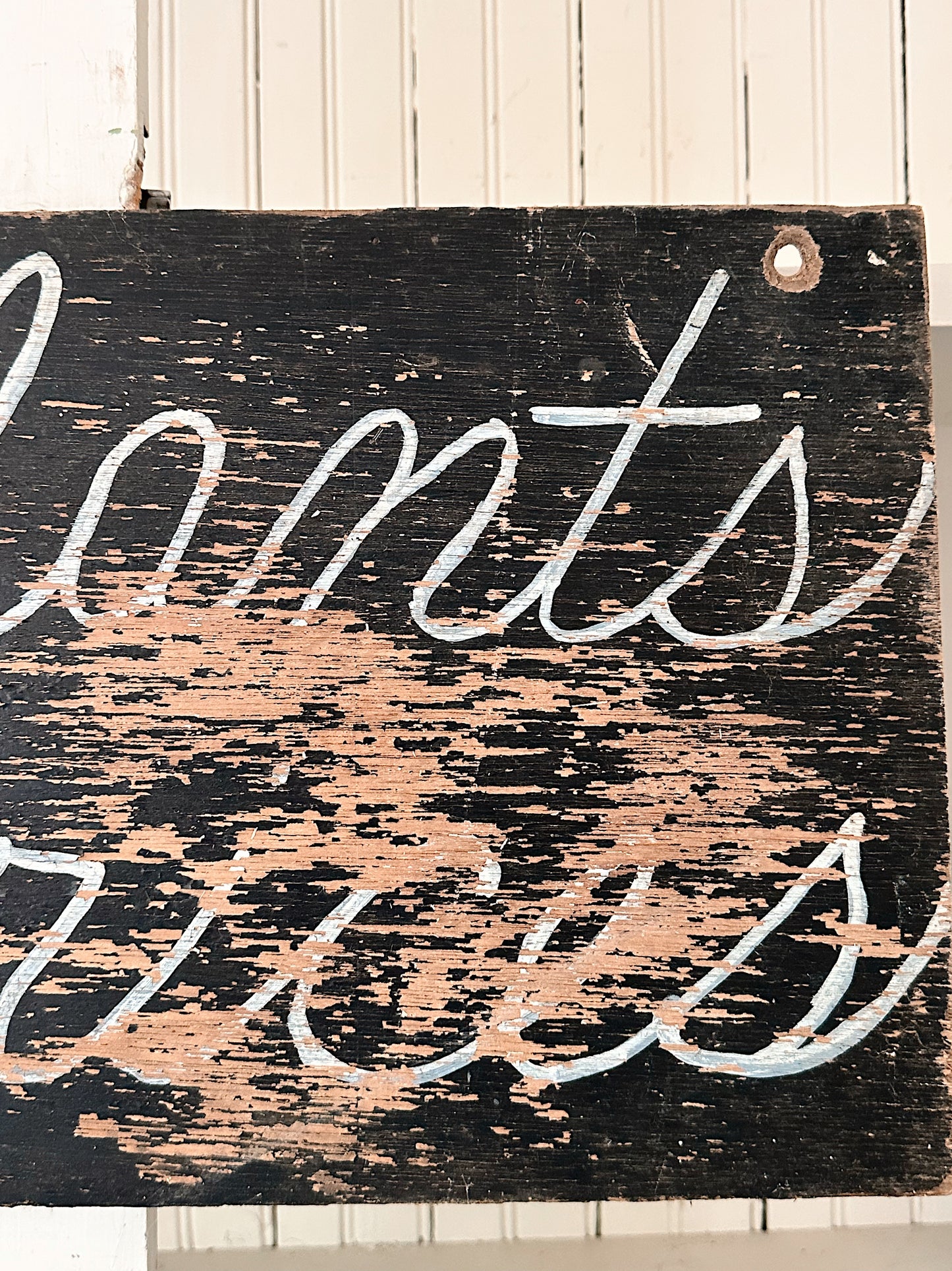 Found Two Sided Chippy Plant Sign
